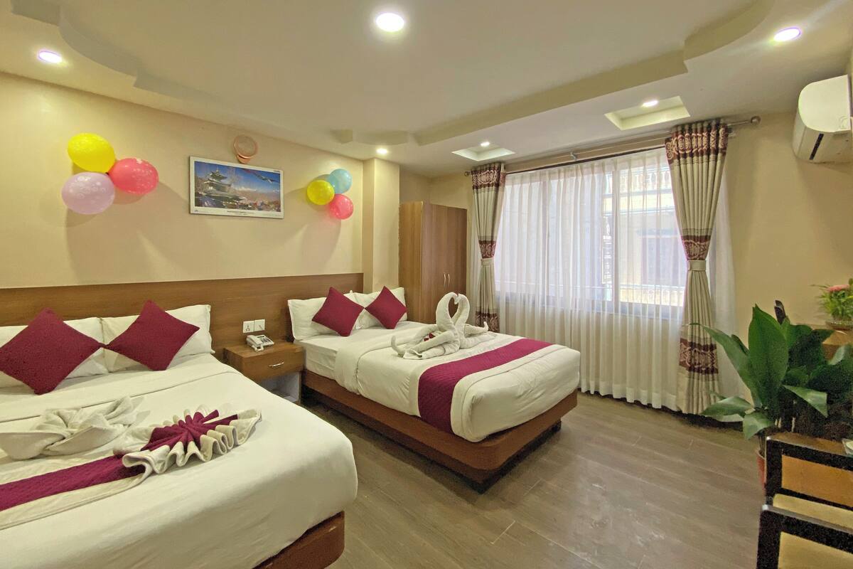 Deluxe Double or Twin Room, City View | Desk, laptop workspace, free WiFi