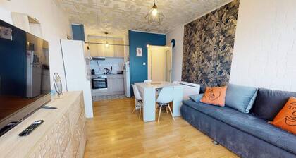 The Blue Dolphin Facing the sea