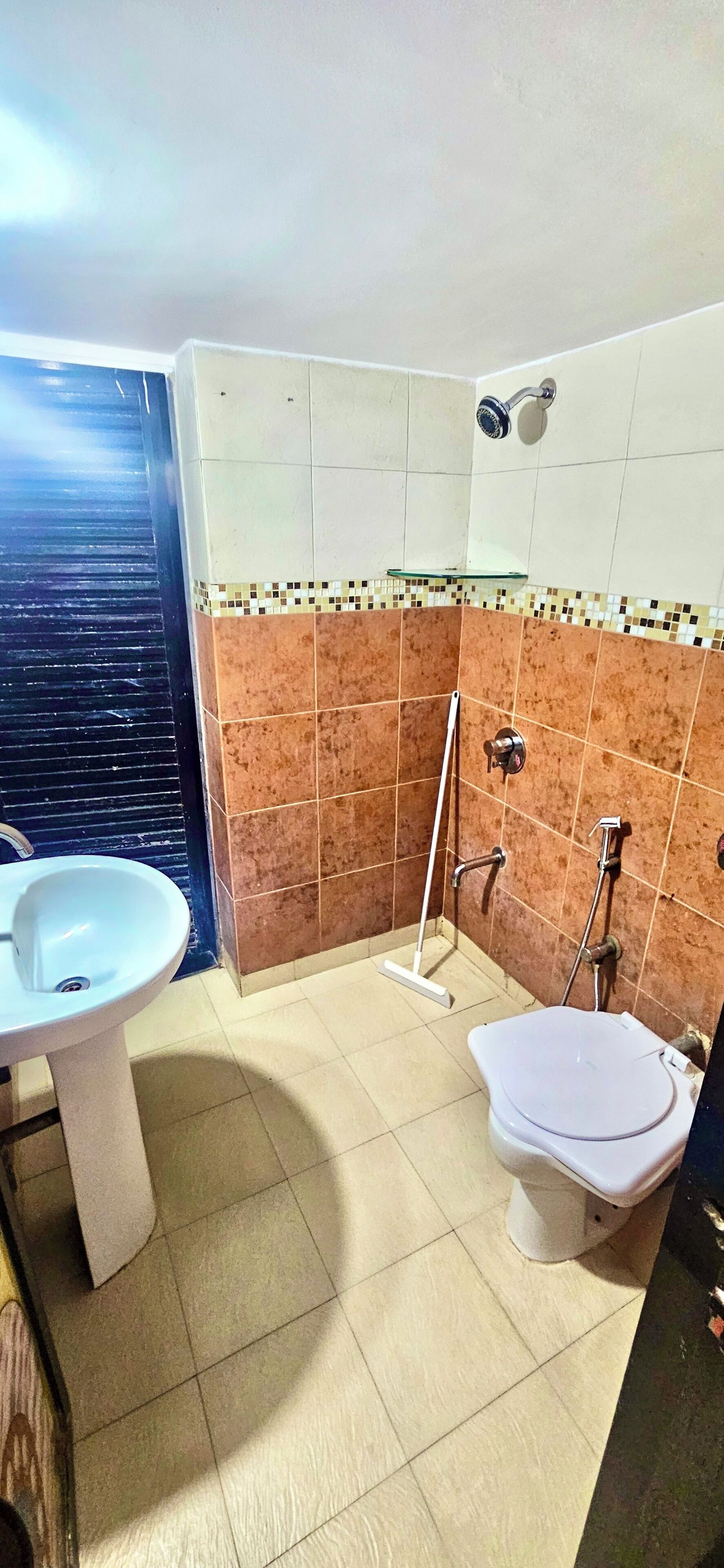 Doccia, asciugamani, sapone, carta igienica