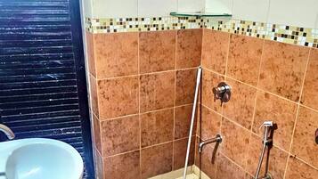 Doccia, asciugamani, sapone, carta igienica