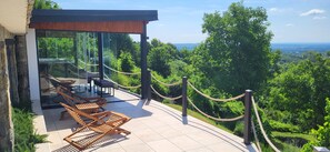 Terrace/patio - Mountain Villa Carin - New 4BR Home in Nature with Jacuzzi & Panoramic Views (Gonjeva)