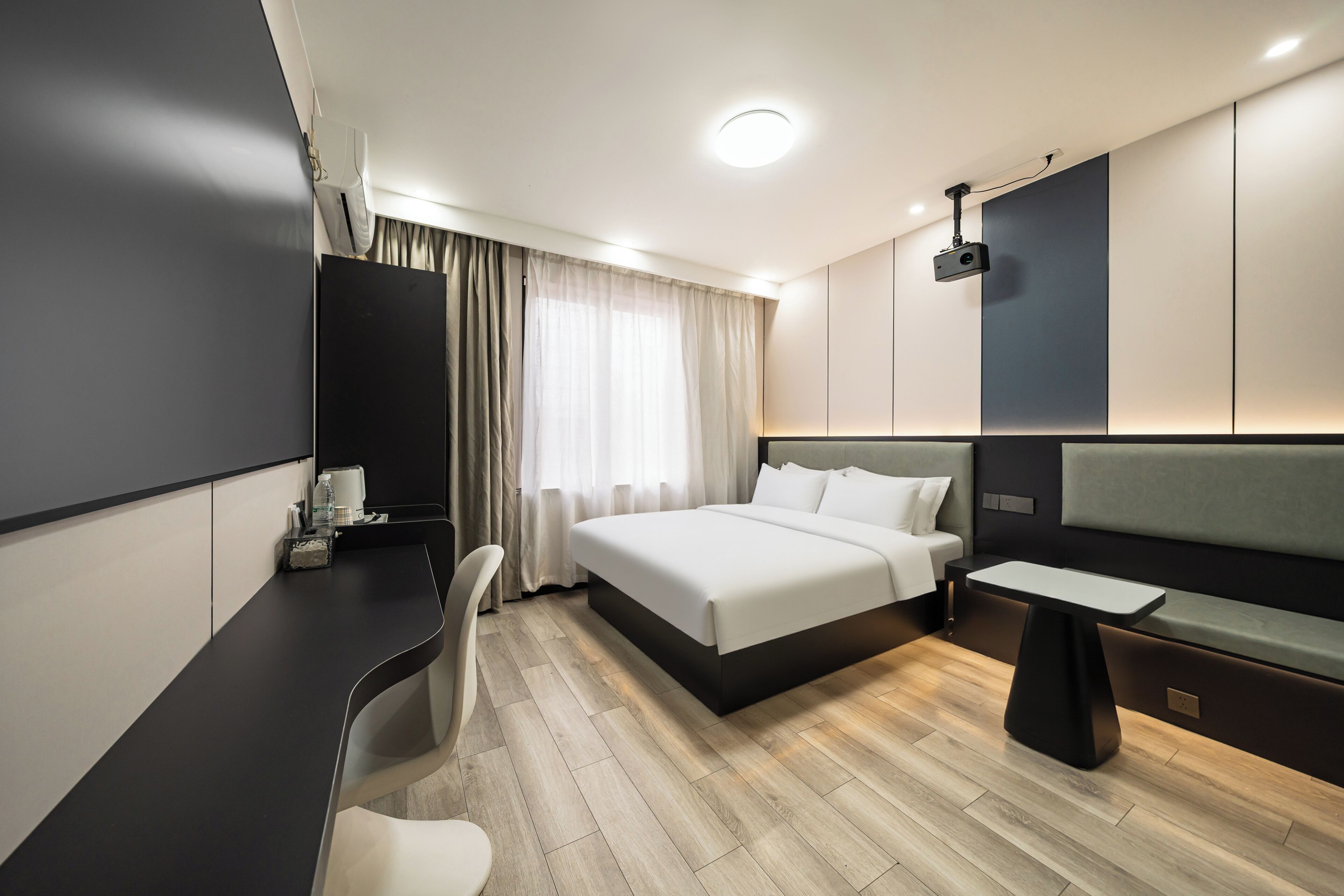 Desk, blackout curtains, iron/ironing board, free WiFi