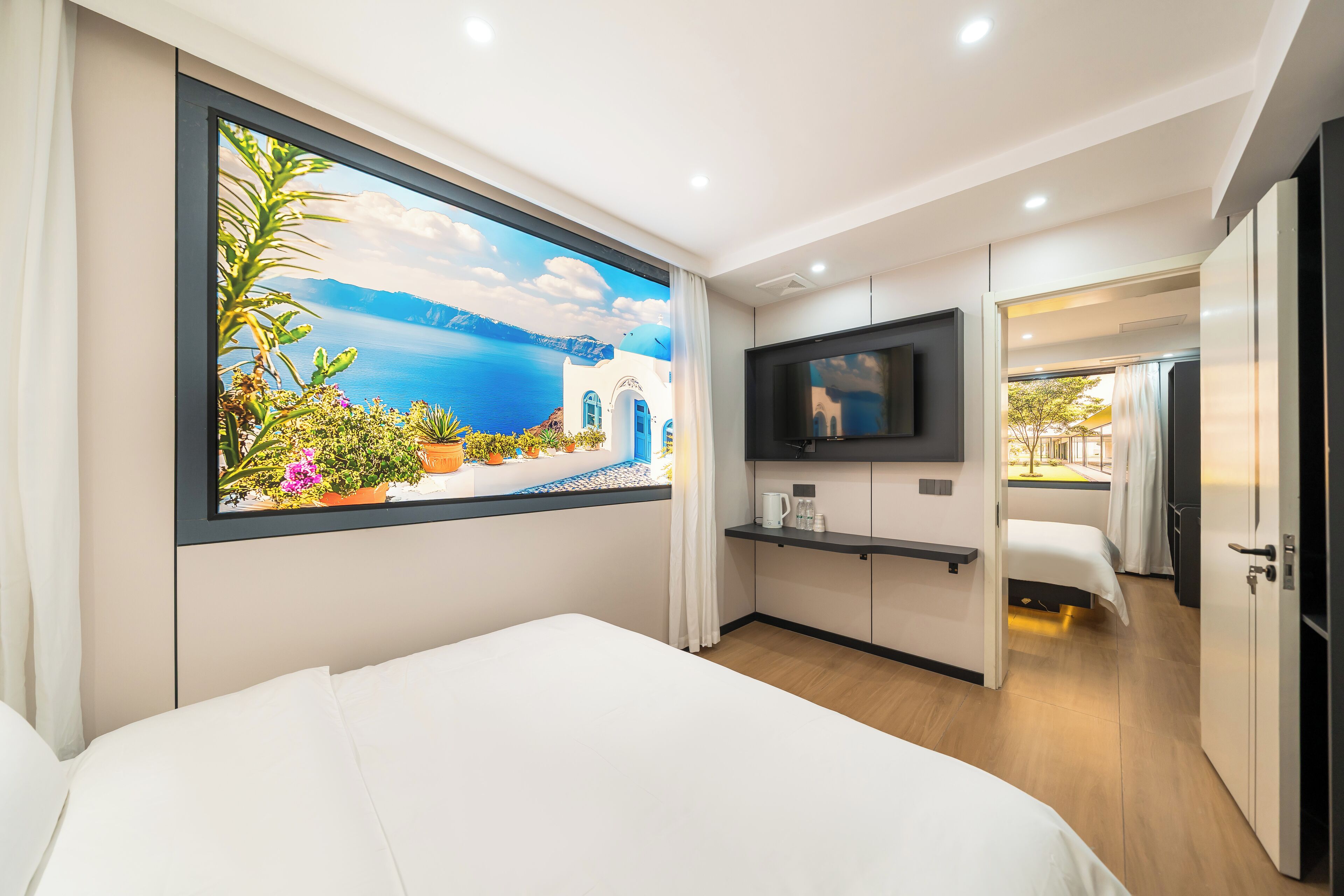 Desk, blackout curtains, iron/ironing board, free WiFi