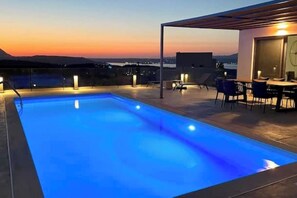 Pool - Villa Eleni, Vamos Sea & Mountain View with Pool (Chania)