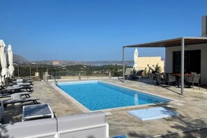 Pool - Villa Eleni, Vamos Sea & Mountain View with Pool (Chania)