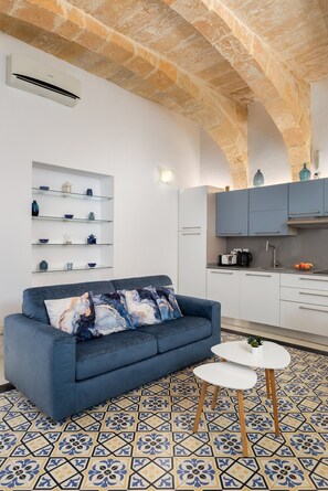 Apartment, City View | Living area - Traditional APT with Internal Courtyard (Valletta)
