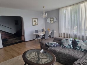 House, 4 Bedrooms, Smoking, Balcony | Living area - Serene 4-bedroom House Rental in Historic Rīga (Riga)