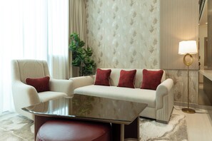 Deluxe-lejlighed - balkon | Opholdsområde