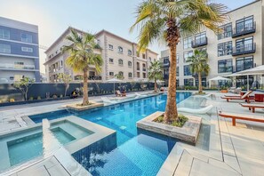 Pool - Urban Chic 1 Bedroom w/ big Balcony Kitchen in JVC (Jumeirah Village Circle (JVC))