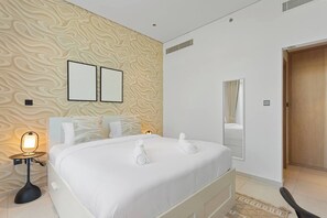 Desk, iron/ironing board, travel cot, WiFi - Urban Chic 1 Bedroom w/ big Balcony Kitchen in JVC (Jumeirah Village Circle (JVC))