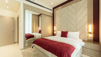 Apartamento luxo, sacada | Roupas de cama premium, edredons de pluma