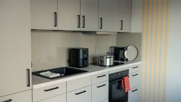 Fridge, oven, stovetop, dishwasher