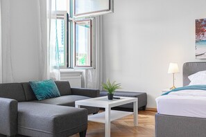 Basic Apartment | Living area - 2BR Apartment Steps From AKH Center (Vienna)