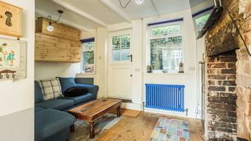 TV, fireplace, offices