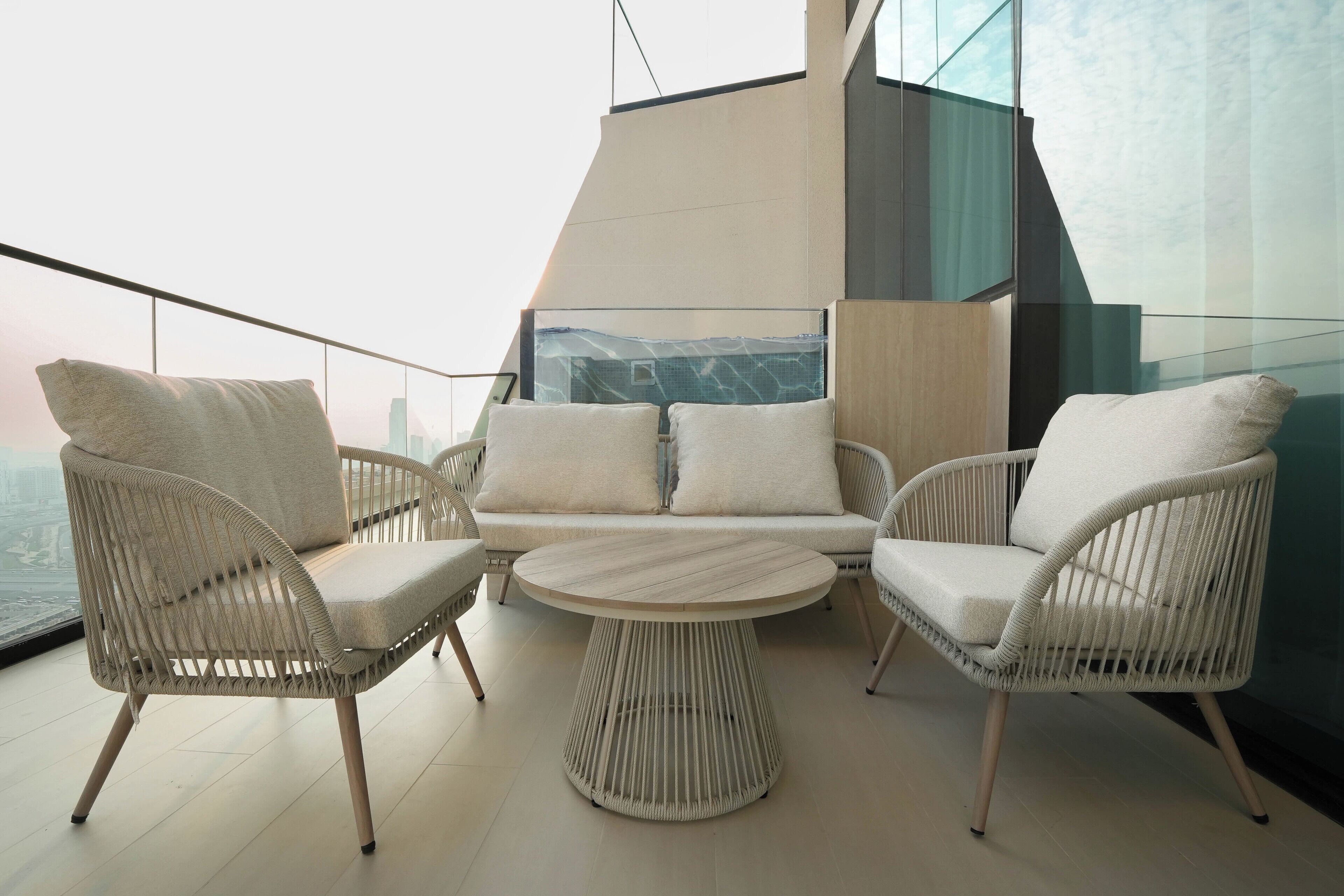 Deluxe Apartment, Balcony, City View | Terrace/patio