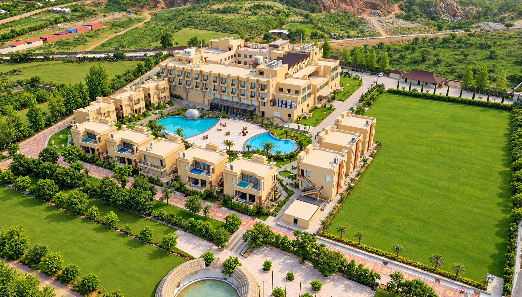 منظر من الجو على ارتفاع عالٍ