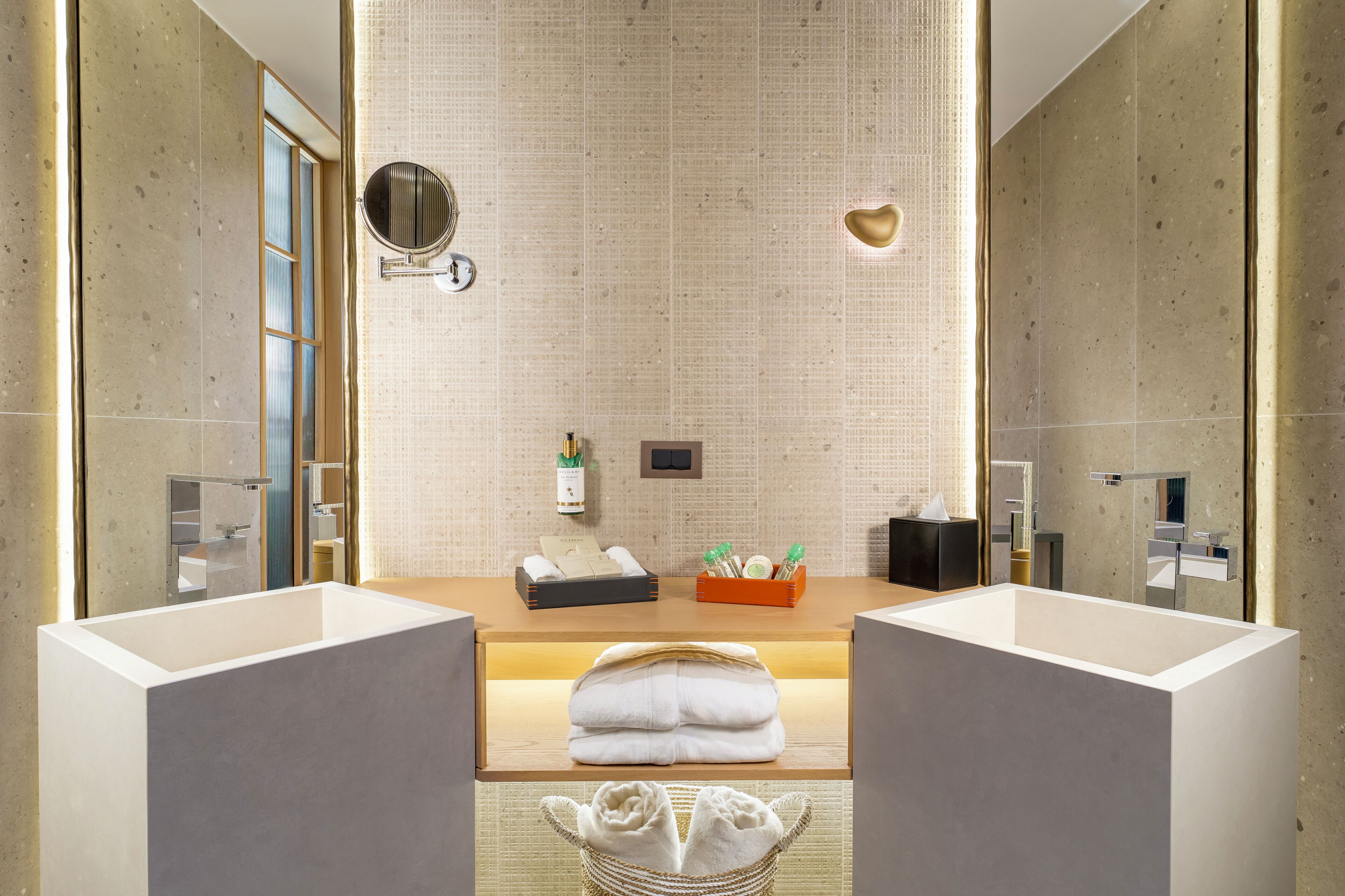 Grand Terrace | Bathroom | Shower, designer toiletries, hair dryer, bathrobes