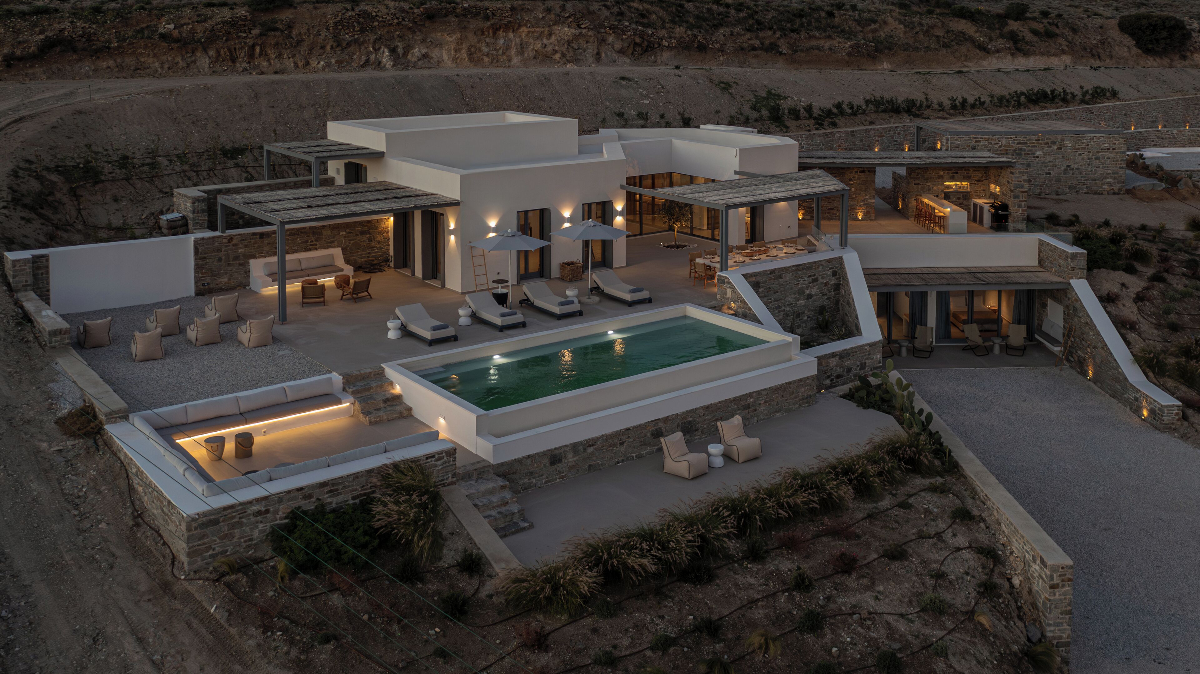 Deluxe Villa, 4 Bedrooms, Private Pool, Sea View | Pool | Seasonal outdoor pool, open 8:30 AM to 9:00 PM, pool umbrellas