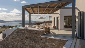 Deluxe Villa, 4 Bedrooms, Private Pool, Sea View | Outdoor dining - Avera Luxury Private Villas (Paros)