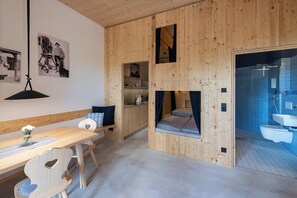 Internet, bed sheets - Time out with a mountain panorama Berggasthof Eckbauer Bergnest Blau (Garmisch-Partenkirchen)