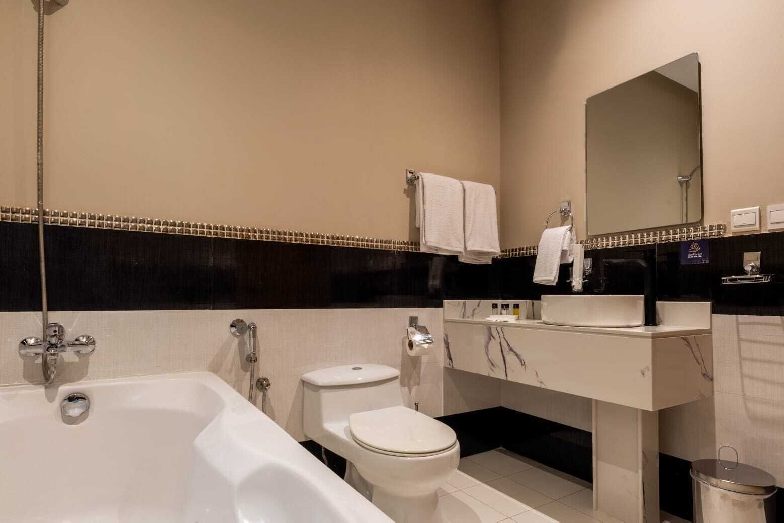 ไดร์เป่าผม, ผ้าเช็ดตัว, สบู่, ยาสระผม