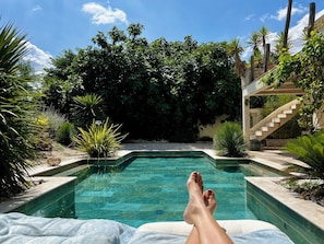 Pool - Splendid villa, "Bali" pool, air conditioning, between sea & mountain rivers (Pouzolles)