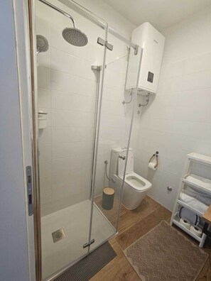 Shower, hair dryer, towels, soap - BEACHFRONT 
Large terraces • Sea view • Quiet location • Renovated (Grebaštica)
