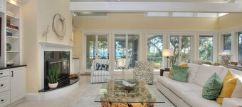 Beautiful 6BR Oceanfront Home in Sea Pines with Private Beach Path, Pool and Spa