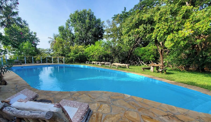 Eco Shamba Kilole pool on Mafia Island
