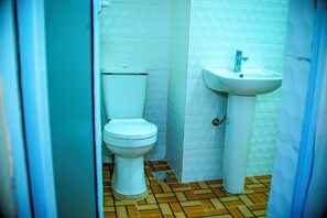 Sèche-cheveux, bidet, serviettes fournies, papier toilette