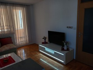 Living area - Spacious 3-bedroom apartment in welcoming Sarajevo with AC (Sarajevo)