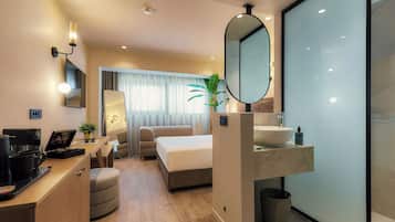 Luxe beddengoed, een kluis op de kamer, individueel gedecoreerd