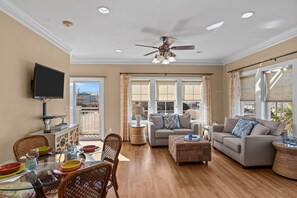Smart TV, books - Kure Beach Villa - Walk to Beach, Pier & Dining, 2BR Condo w/ Pool (Kure Beach)
