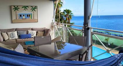 Appartement Horizon Doré face à la mer des Caraïbes