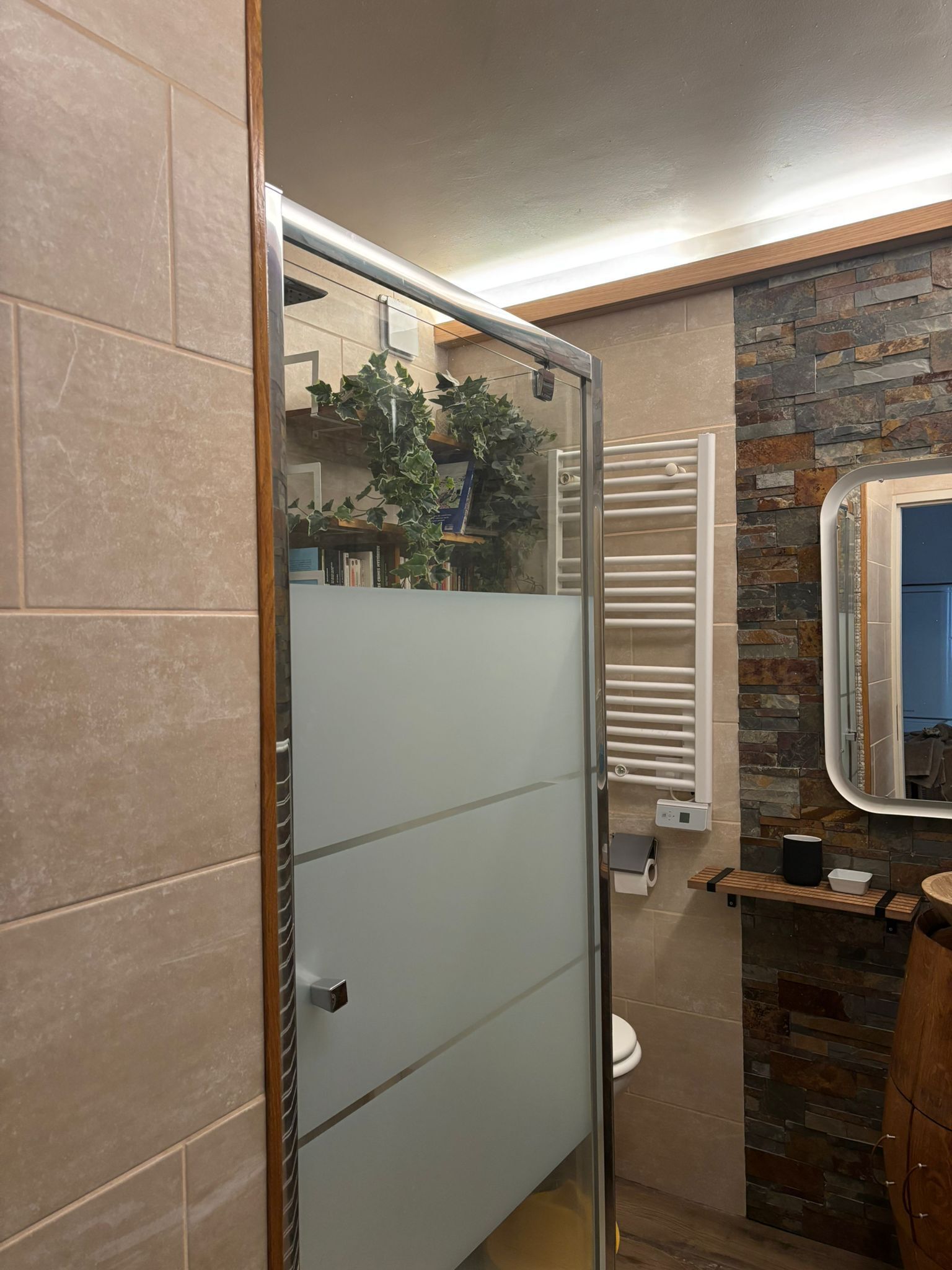 Dusche, Handtücher, Toilettenpapier