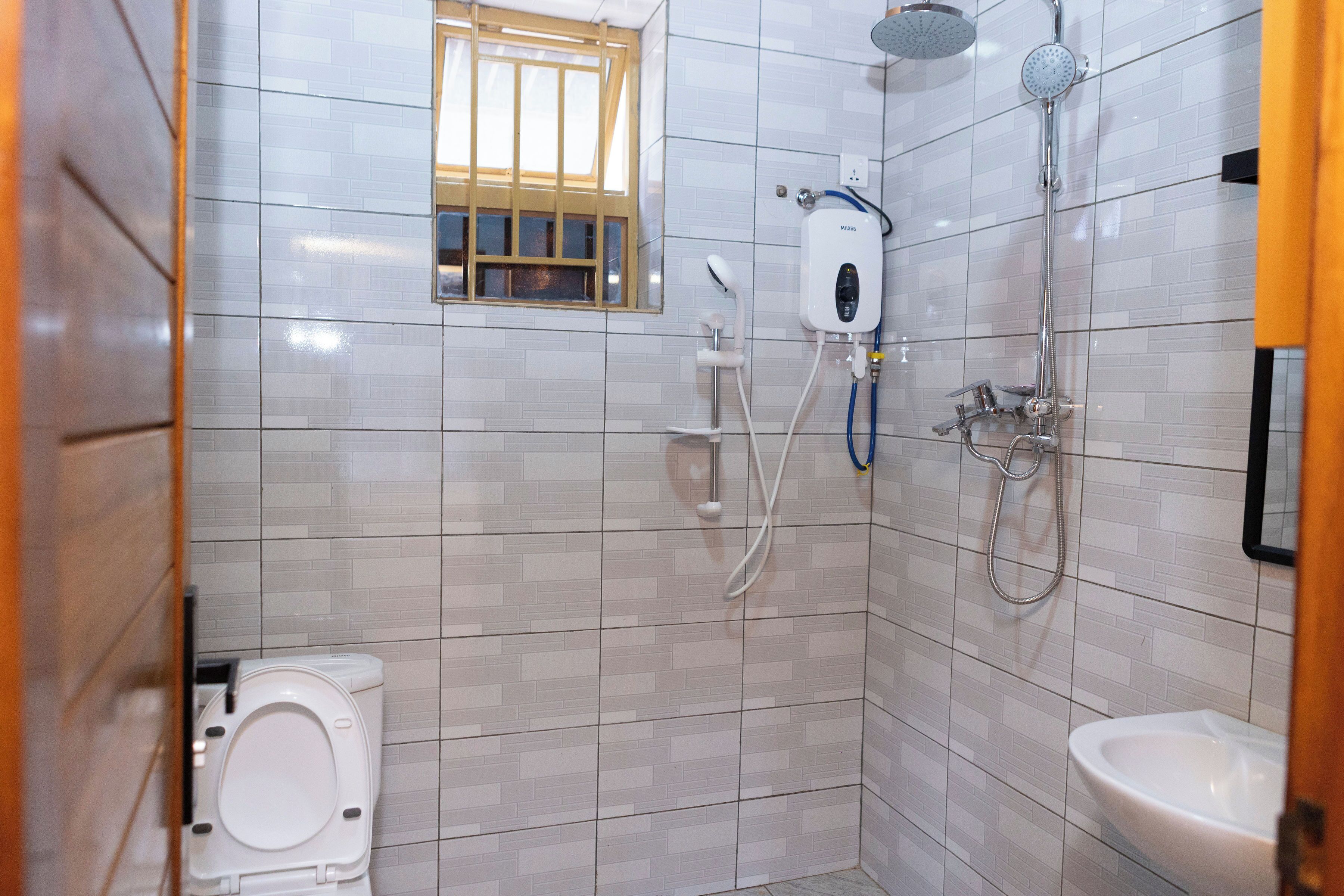 Slippers, towels, soap, shampoo