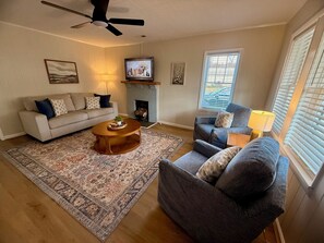 Smart-tv en een open haard