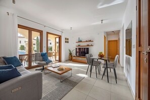 Apartment, 2 Bedrooms, Balcony, Ocean View | Living room - Bk02 Adjacent to Aphrodite Hills Pool & Sea View (Kouklia)
