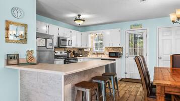 Microwave, oven, stovetop, dishwasher