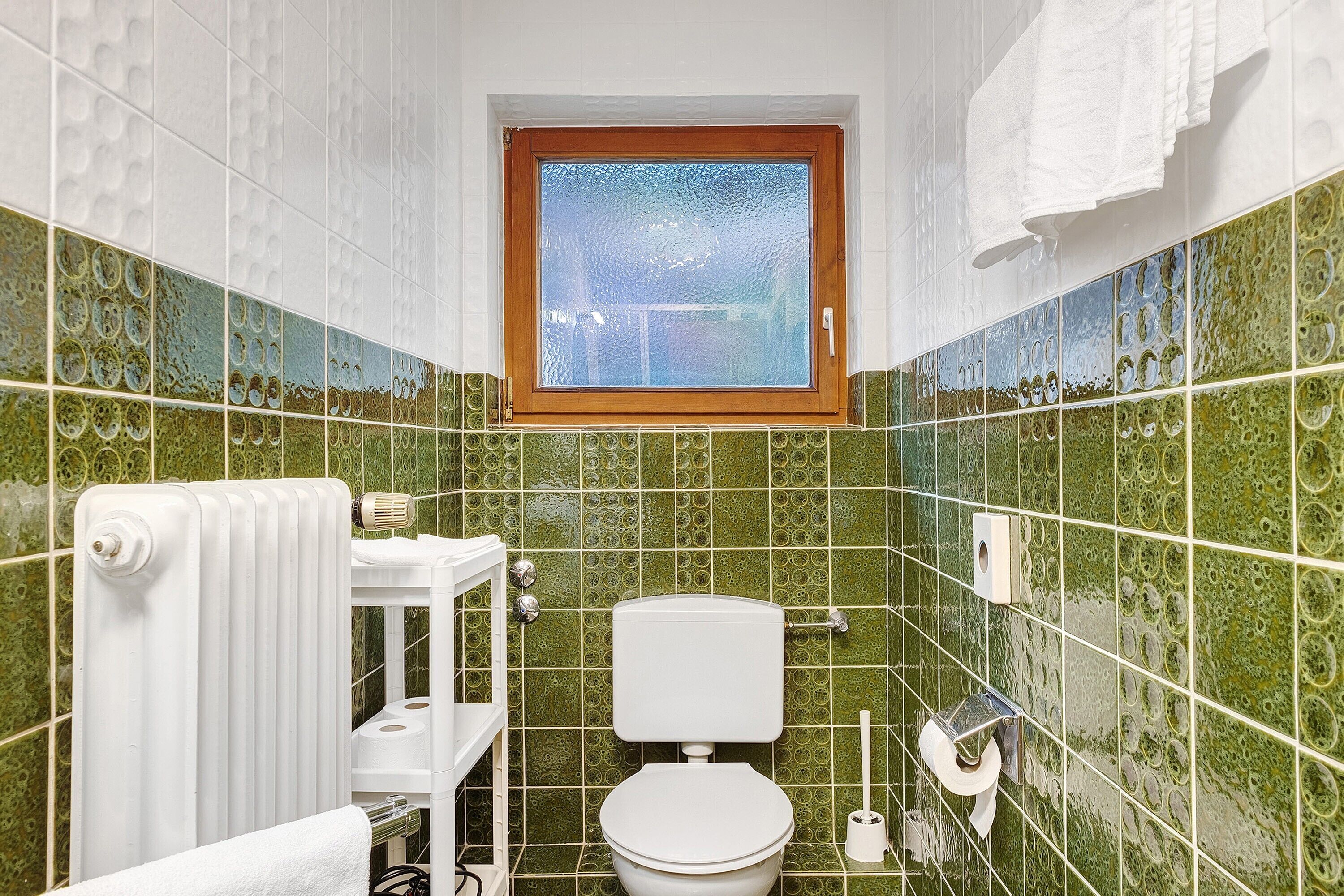 Ducha, secador de pelo y toallas