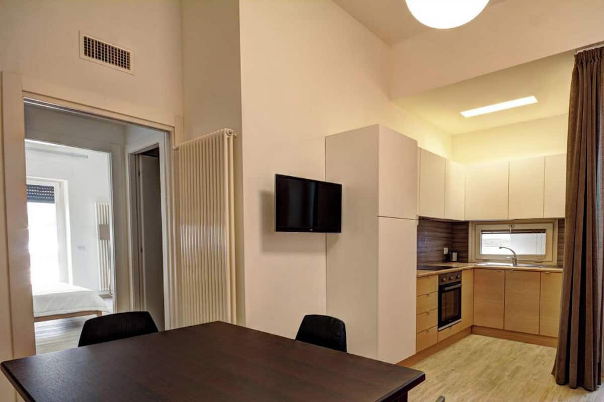 Apartamento estándar | Sistema de insonorización, tabla de planchar con plancha, wifi gratis