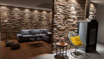 TV, fireplace, DVD player, ping pong