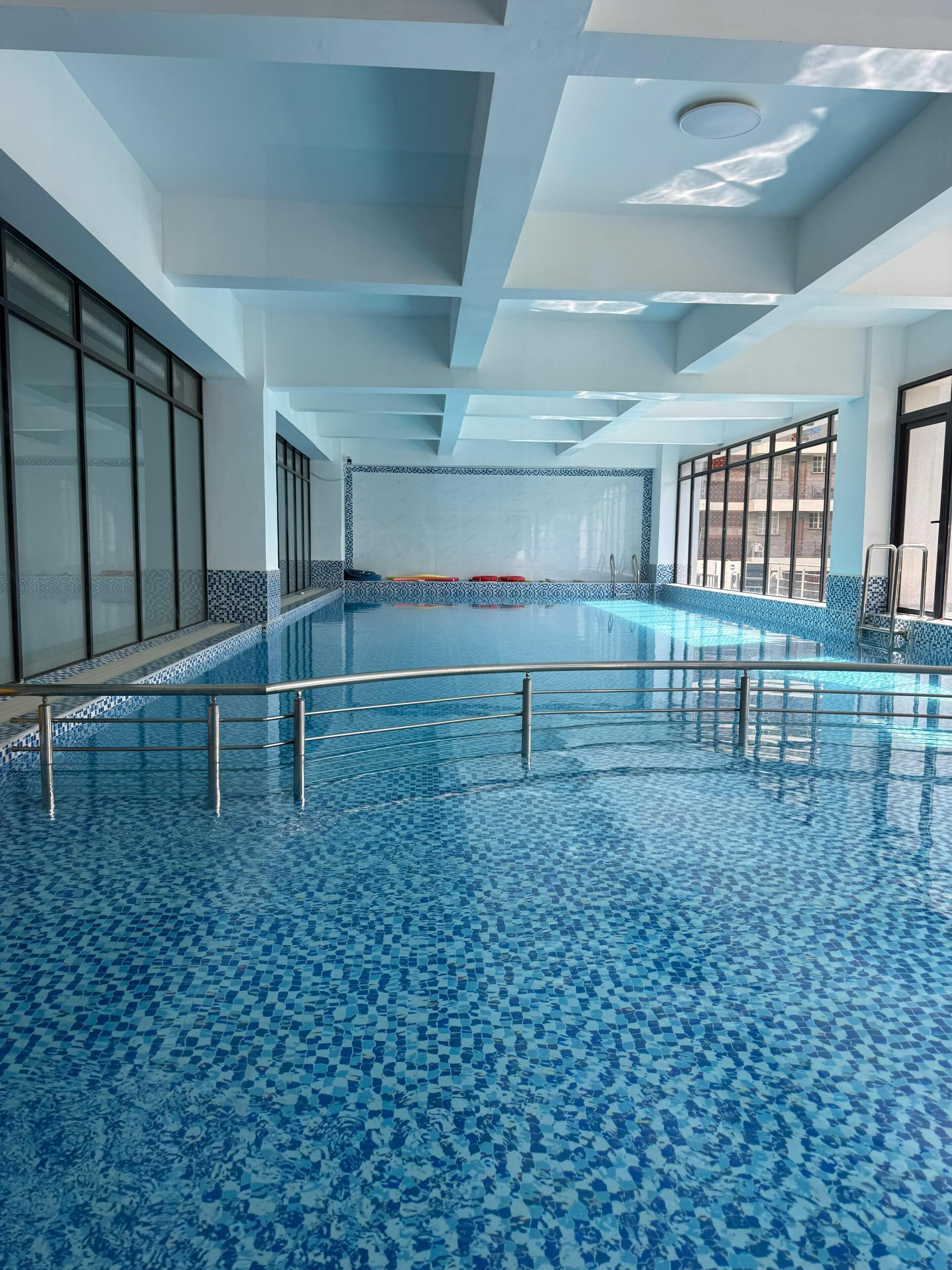 Indoor pool, a heated pool