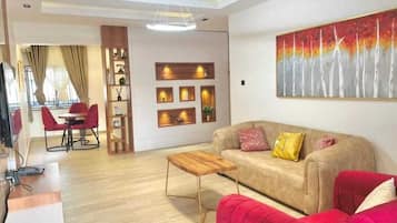 Apartment, 3 Bedrooms, Balcony | Living area