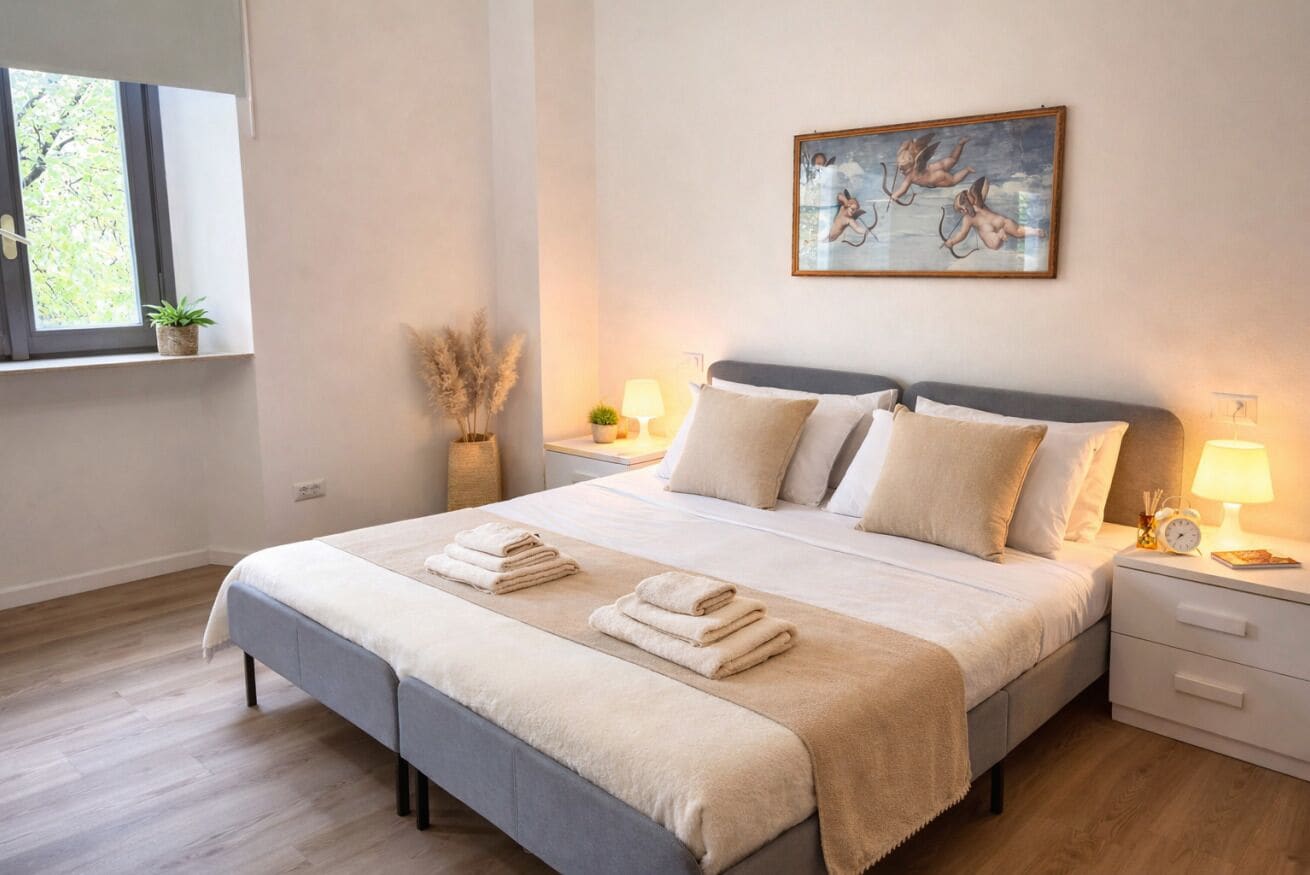 2 Schlafzimmer, Bügeleisen/Bügelbrett