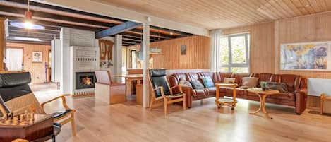 Televisión y chimenea