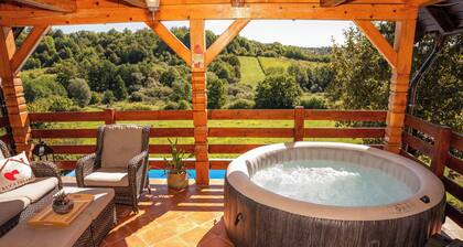 Haus in den Vukomerički Hügeln mit Außen-Jacuzzi, Pool und Platz zum Treffen