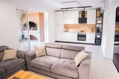 Holiday home by the Korana River with private wellness and nature views.