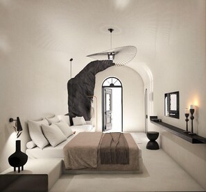 Deluxe Double Room with Indoor Hot Tub - Anemos Caldera Oia (Santorini)