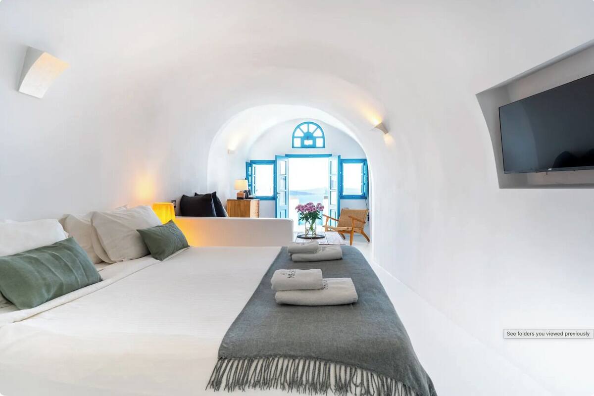 Superior Cave Villa with hot tub & Caldera View | 방음 설비, 무료 WiFi